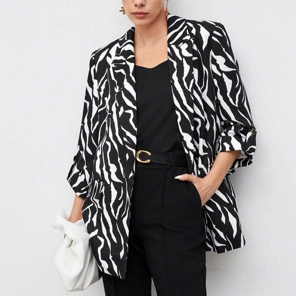Zebra Striped Blazer